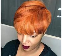 Parrucche sintetiche miste per donne nere/bianche Parrucca corta verde per capelli Acconciature resistenti al calore per donne Tagli di capelli-1056