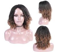 Parrucche Sintetiche Parrucca Per Capelli Ricci Afro Per Le Donne Parrucche Treccia 12 '' Yaki Dritto Fibra Resistente Al Calore Parrucca Africana Partito Quotidiano