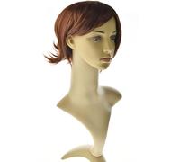 Parrucche sintetiche partito signora capelli ondulati corti frangia obliqua Bob
