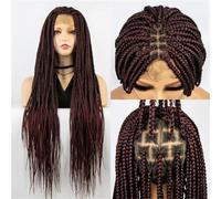 Parrucche Sintetiche Per Capelli Lunghi, Trecce, Parrucca Frontale In Pizzo, Parrucche Per Capelli Intrecciati Per Le Donne