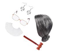 Parrucche sintetiche per cosplay da giudice per avvocato, per feste scolastiche