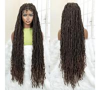 Parrucche Sintetiche Piene Di Dreadlock Del Merletto Lungo 36 Pollici Per Le Parrucche Intrecciate Senza Nodi Nere Delle Donne Afro Nere