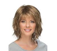 Parrucche sintetiche ricce corte dall'aspetto naturale per le donne rete traspirante leggera uso quotidiano parrucche sintetiche corte che sfidano il calore