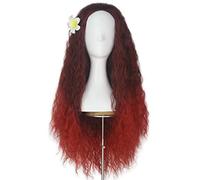 Parrucche sintetiche ricci rosse ombre di Malisa for la parrucca cosplay riccia di Halloween con capelli resistenti al calore
