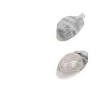 Parrucche Sistema di sostituzione dei capelli umani for uomo, base mono con pizzo frontale in PU, protesi capillare maschile Quotidiana(1B80#)