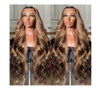 Parrucche, Splendide parrucche anteriori in pizzo Ombre 13x4 e 13x6 for donna - Onda corporea di capelli umani,Parrucche di capelli umani(13x6 Density 150%,14inch)