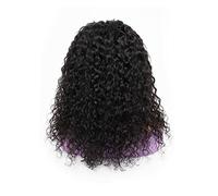 Parrucche Testa Glueless Water Wave Fascia for capelli Parrucca Capelli umani Pieno A macchina Capelli indiani Remy Nero naturale for donna Densità 150% Parrucca da donna(Size:18 inch)