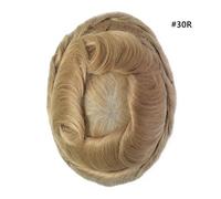 Parrucche Toupee annodate in pelle sottile da uomo pezzi di capelli BIO siste...