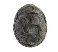 Parrucche Toupee annodate in pelle sottile da uomo pezzi di capelli BIO siste...