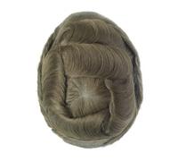 Parrucche Toupee annodate in pelle sottile da uomo pezzi di capelli BIO siste...