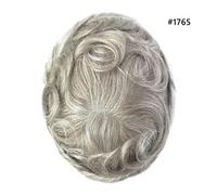 Parrucche Toupee annodate in pelle sottile da uomo pezzi di capelli BIO siste...