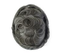 Parrucche Toupee annodate in pelle sottile da uomo pezzi di capelli BIO siste...