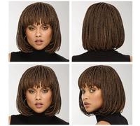 Parrucche Trecce Corte Intrecciate Per Donne Nere Parrucca Sintetica Per Capelli Con Fascia Parrucche Intrecciate Per Donne