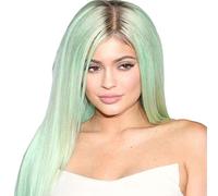 Parrucche verde menta soffici capelli lunghi lisci sintetici rosa netto alta temperatura naturale resistente al calore copricapo capelli lisci parrucca dei capelli giochi di ruolo parrucca del partito