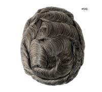 Parrucche vere da uomo Toupee sistema di sostituzione dei capelli umani Poly ...