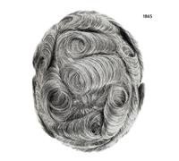 Parrucche vere da uomo Toupee sistema di sostituzione dei capelli umani Poly ...