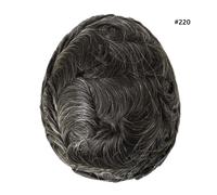 Parrucche vere da uomo Toupee sistema di sostituzione dei capelli umani Poly ...