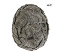 Parrucche vere da uomo Toupee sistema di sostituzione dei capelli umani Poly ...