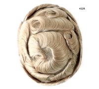 Parrucche vere da uomo Toupee sistema di sostituzione dei capelli umani Poly ...