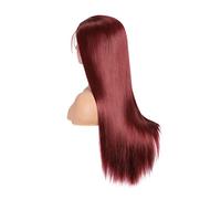Parrucche Vino rosso lungo parrucca anteriore del merletto parrucca di sintetizzazione SynTheitc for le parrucche di cosplay delle donne for la parrucca giornaliera della fascia giornaliera parrucca i