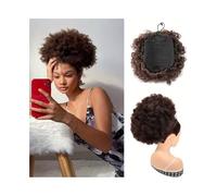 Parrucchiere 1 pezzo di estensione for coda di cavallo afro con coulisse for donne nere, con clip in capelli sintetici afro ricci Uso quotidiano(10inch-4)