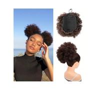 Parrucchiere 1 pezzo di estensione for coda di cavallo afro con coulisse for donne nere, con clip in capelli sintetici afro ricci Uso quotidiano(6inch-4)