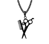 Parrucchiere Asciugacapelli Forbici Pettine Charm Portachiavi Parrucchiere Portachiavi Donne Uomini Salon Proprietario Parrucchiere Parrucchiere Parrucchiere Compleanno Natale Amico Regalo, Nero ,