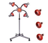 Parrucchiere Attrezzature Per Barbiere Lampada Professionale A Raggi Infrarossi A Luce Rossa Pavimento Portatile Asciugacapelli Stand Up Processore Colore Styling Perming Parrucchiere 750W,8bulb