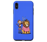Parrucchiere barbiere divertente scimmia leone taglio di capelli salone Custodia per iPhone XS Max