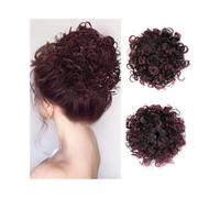 Parrucchiere Chignon Afro Puff Riccio Crespo Capelli Sintetici Coda di Cavallo con Coulisse Clip In Extension Corto Posticci Uso quotidiano(1BTBUG)