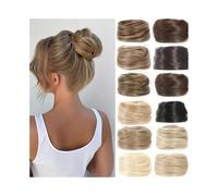 Parrucchiere Chignon con ciambella in capelli sintetici, elastico in gomma, for capelli lisci, chignon, extension Uso quotidiano(Light Brown)