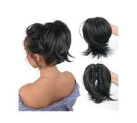 Parrucchiere Chignon con fermaglio a forma di artiglio disordinato for donna, coda di cavallo alta, corta e liscia, acconciatura spettinata Uso quotidiano(T1B/613)