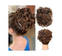 Parrucchiere Chignon corto spettinato, chignon riccio, extension con pettini, fermagli for coda di cavallo Uso quotidiano(4AT30)