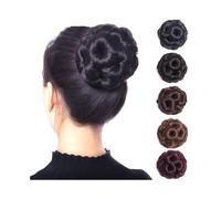 Parrucchiere Chignon for capelli ricci con fermaglio for capelli a nove fiori in fibra sintetica ad alta temperatura Uso quotidiano(2)