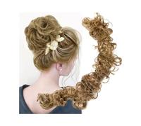 Parrucchiere Chignon for capelli ricci e ondulati, scrunchies sintetici, lunghi e spettinati, fai da te, extension for coda di cavallo Uso quotidiano(12T24)