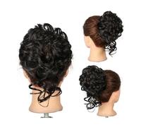 Parrucchiere Chignon in capelli sintetici, extension for capelli ricci e soffici, con coda di cavallo e elastico. Uso quotidiano(1B)
