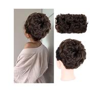 Parrucchiere Chignon ondulato disordinato, accessorio for capelli con coulisse elastica sintetica e clip for donne nere Uso quotidiano(8#)