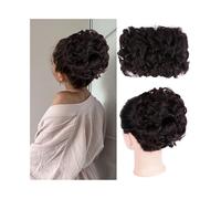 Parrucchiere Chignon ondulato disordinato, accessorio for capelli con coulisse elastica sintetica e clip for donne nere Uso quotidiano(2T33#)
