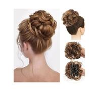 Parrucchiere Chignon sintetico con artiglio, chignon spettinato, clip in extension for capelli ricci e ondulati. Uso quotidiano(9H19)