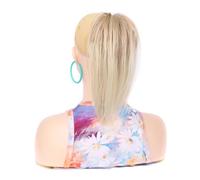 Parrucchiere Chignon sintetico con capelli lisci, clip for coda di cavallo corta, extension for donna Uso quotidiano(24H613)