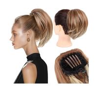 Parrucchiere Chignon sintetico con coulisse elastica, coda di cavallo corta, pettine, extension con clip Uso quotidiano(12H24)