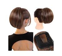 Parrucchiere Chignon sintetico con coulisse elastica, coda di cavallo corta, pettine, extension con clip Uso quotidiano(8)