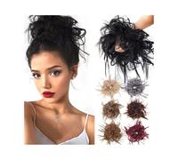 Parrucchiere Chignon spettinato, chignon spettinato, elastico for capelli sintetici, estensione for coda di cavallo Uso quotidiano(171Dimgray)