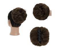 Parrucchiere Chignon spettinato con fermaglio for artigli, chignon ondulato e riccio, extension for capelli sintetici, spettinati e raccolti Uso quotidiano(Golden Brown)