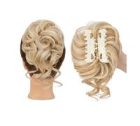 Parrucchiere Chignon spettinato, fermaglio for capelli ricci e ondulati, chignon sintetico, acconciatura spettinata con viticci Uso quotidiano(18H613)