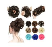 Parrucchiere Chignon spettinato, scrunchies ondulati e ricci con elastico, chignon soffice, coda di cavallo Uso quotidiano(2913)