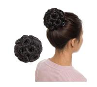 Parrucchiere Clip for artiglio sintetico in chignon capelli finti chignon chignon parrucchino nero marrone biondo donna capelli ricci chignon chignon Uso quotidiano(Dark brown)