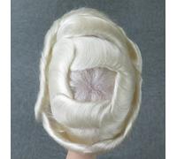 Parrucchiere di ricambio per capelli Toupee da uomo V-Loop pelle super sottil...