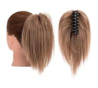 Parrucchiere Extension for capelli con chignon, coda di cavallo corta e liscia, acconciatura spettinata, scrunchies for capelli finti Uso quotidiano(12-24)