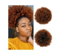 Parrucchiere Extension for capelli ricci e crespi, posticci, coda di cavallo afro sintetica con coulisse for donne nere Uso quotidiano(1BT30)